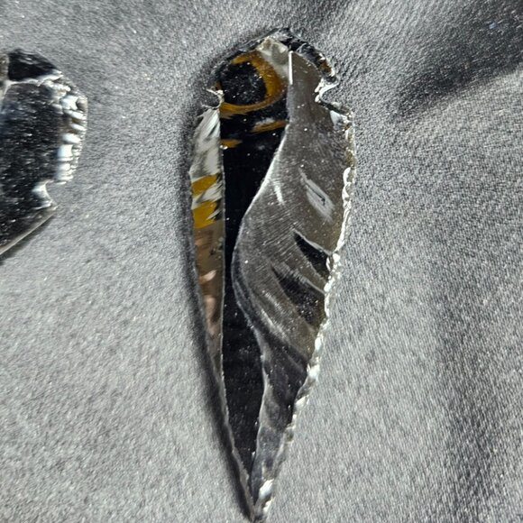 Black Obsidian Arrowhead - Picture 2 of 4